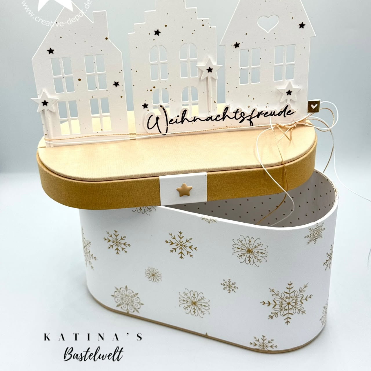 Papier décoratif - Flocons de neige élégants - Imprimé recto-verso