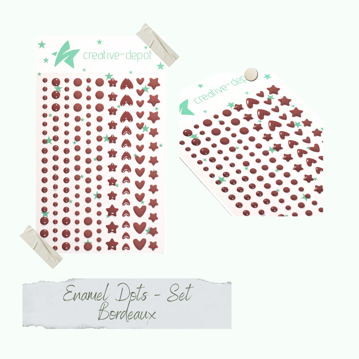 CD-ED-065_Enamel-Dots-Bordeaux Enamel Dots - Bordeaux