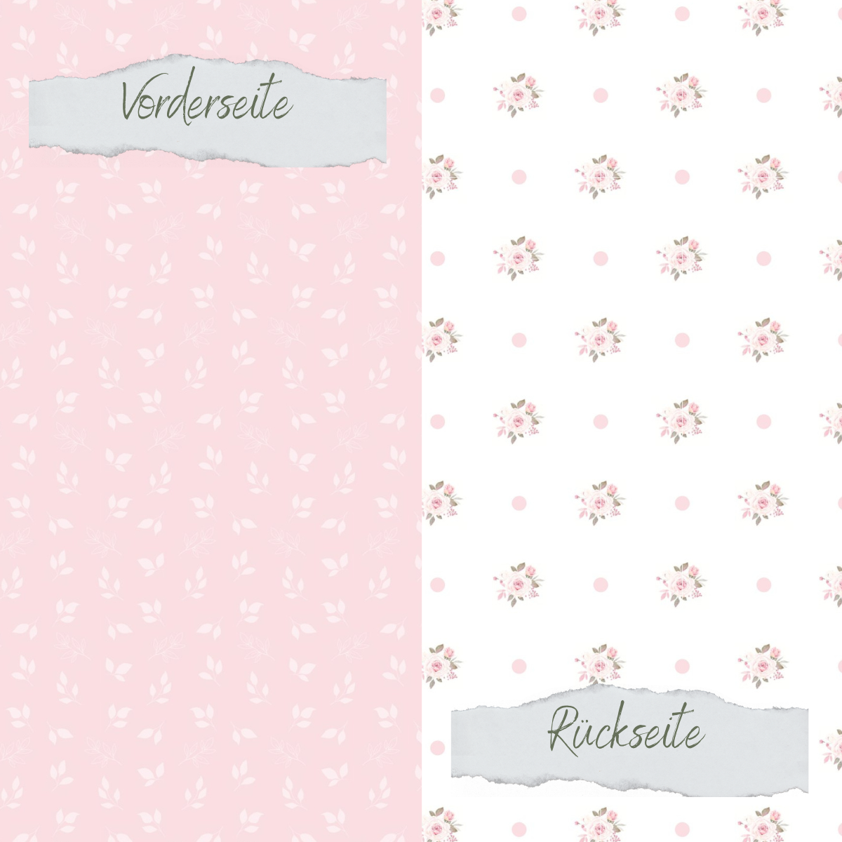 CD-DP-848 Papel de diseño - Rosa Blütentraum - Impreso por las dos caras