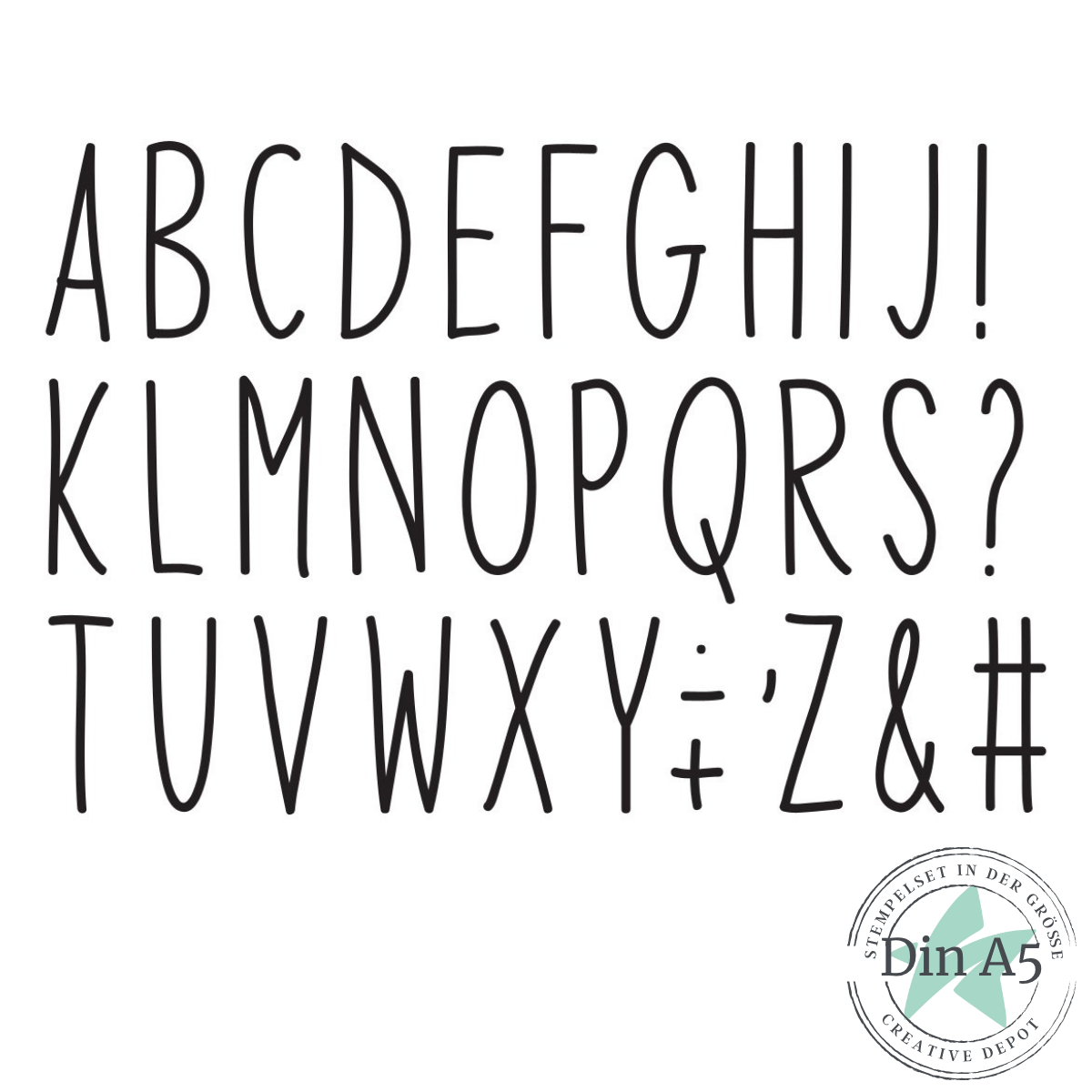 Stempelset - Schmales Alphabet 
