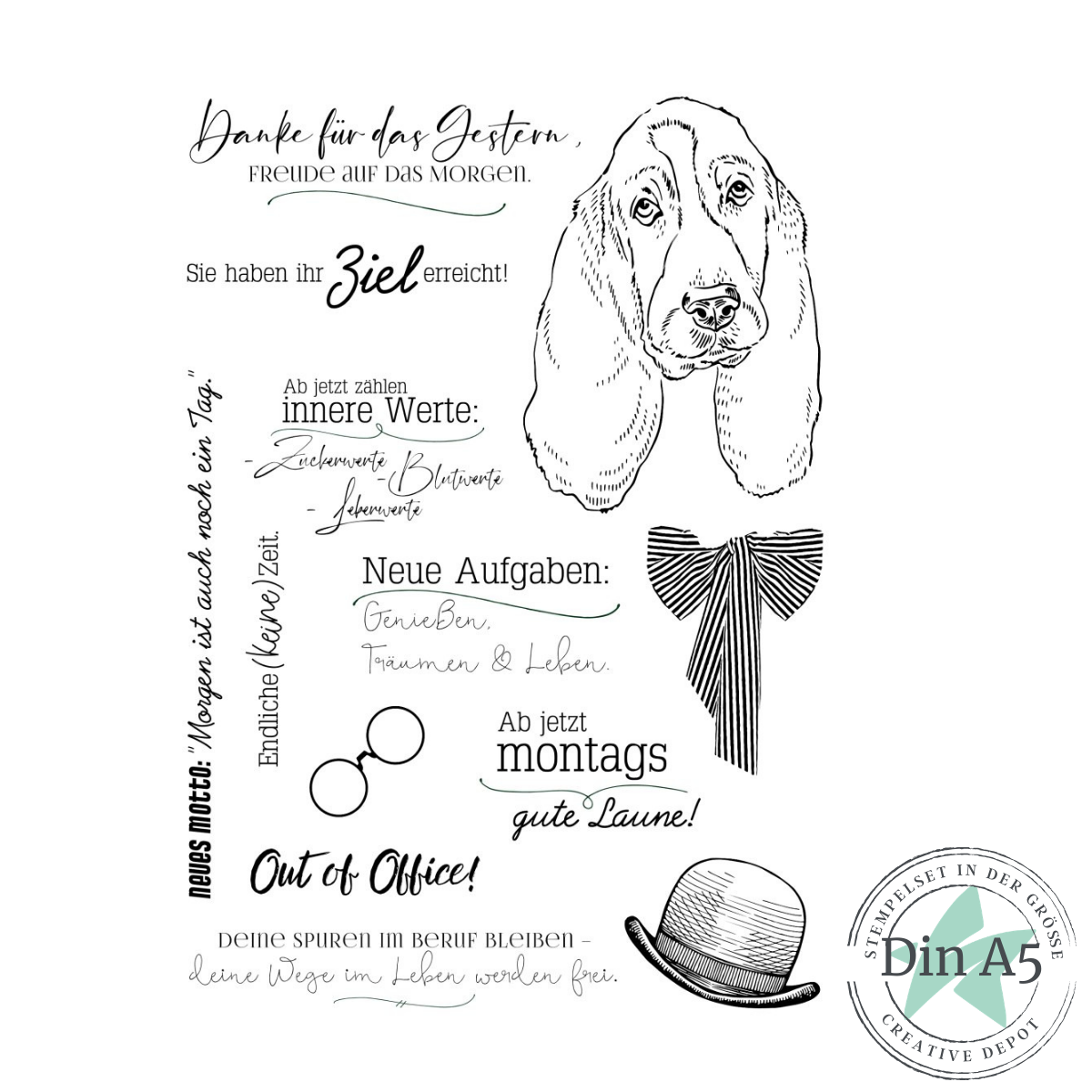 Stempelset - Beagle Bernhard - Mit Fehler