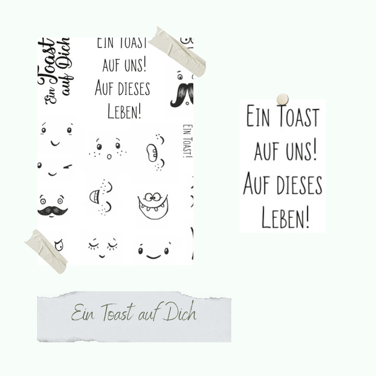 Stempelset - Ein Toast auf Dich