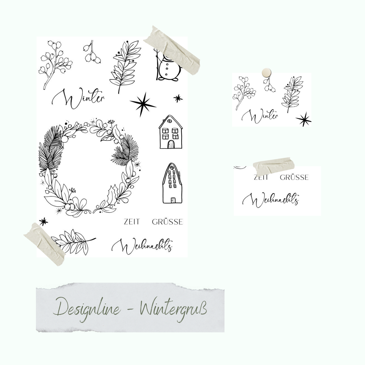 CD-Stt-1220 Stempelset - Designline - Wintergruß