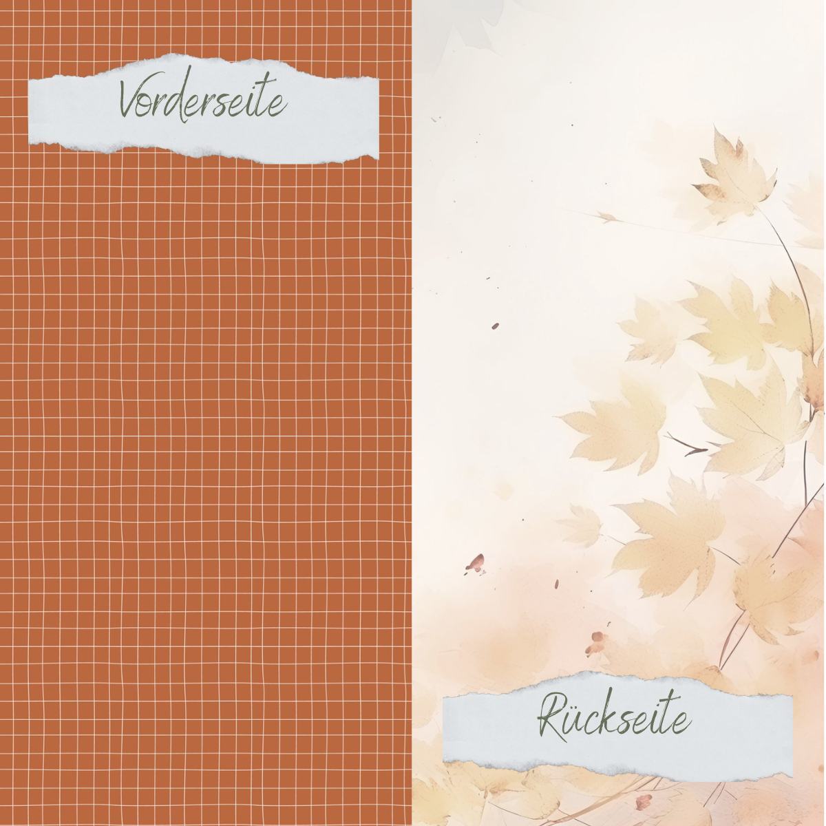 Designpapier - Herbstzauber - Laub - Beidseitig bedruckt