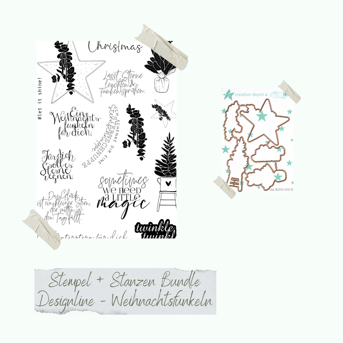 Bundle - Designline - Weihnachtsfunkeln - Stempelset & Stanzen