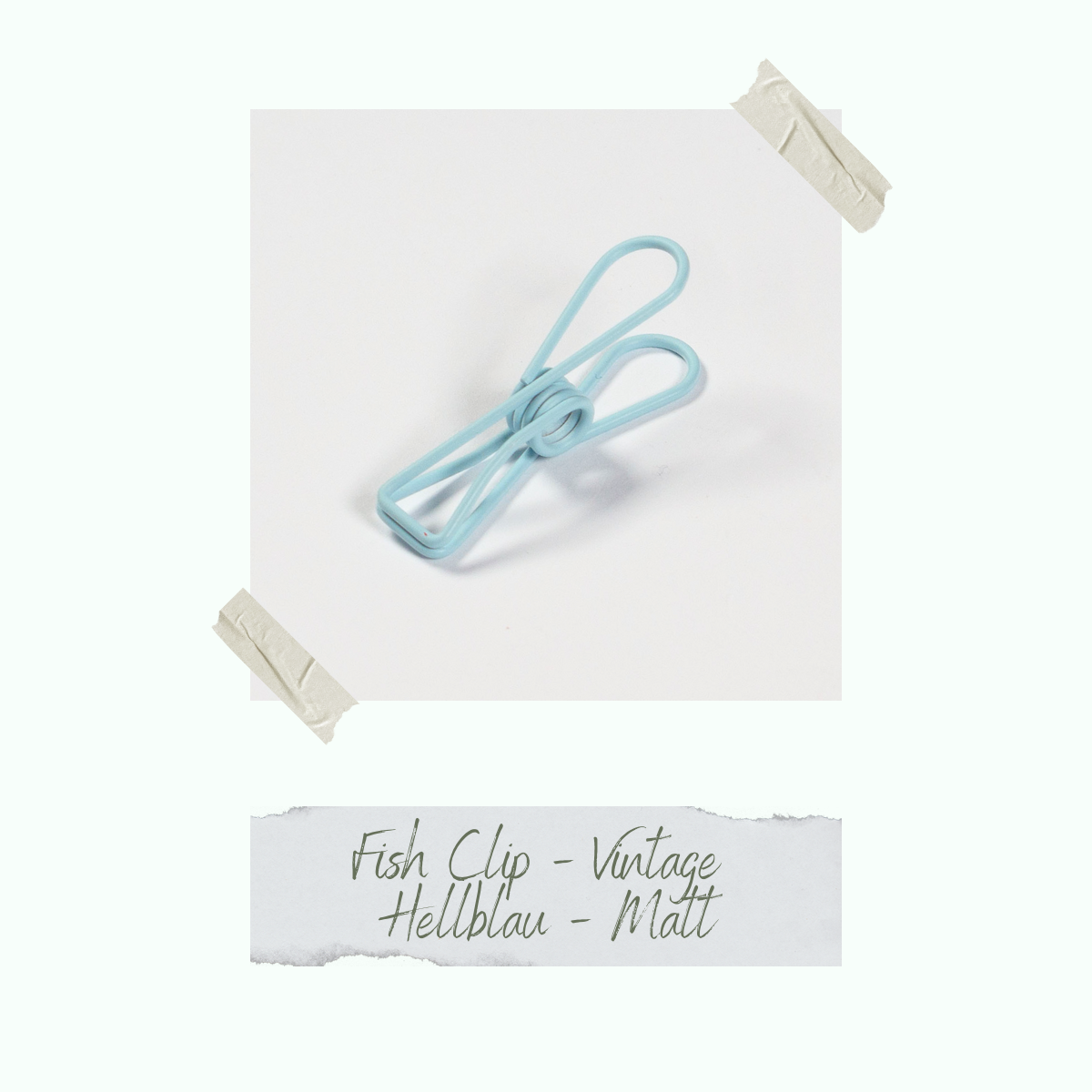 CD-ZB-086_Fish-Clip-Vintage-Hellblau-Matt Fish Clip - Vintage Hellblau