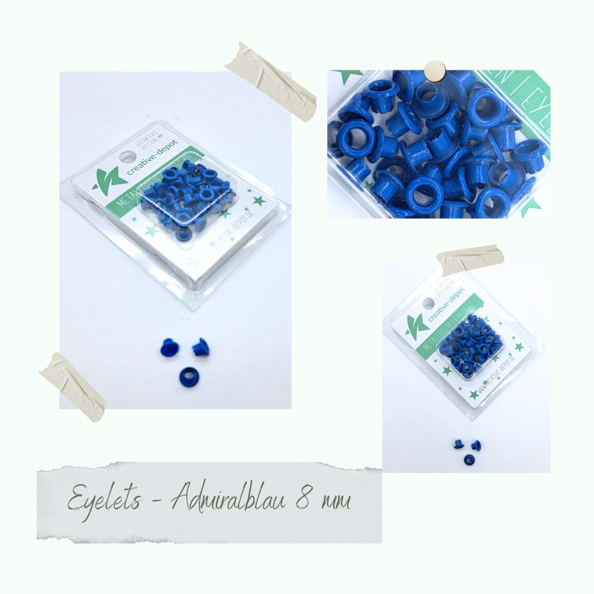 CD-EY-033 Eyelets - Admiralblau - 8mm