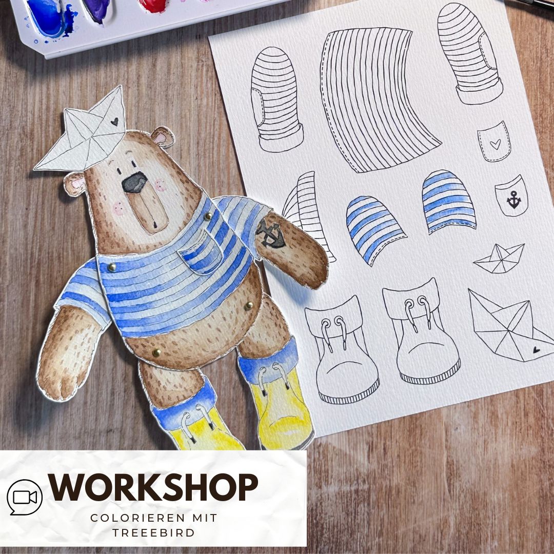 Zoom Workshop - Hampelbär colorieren am 09.01. + 23.01.2026