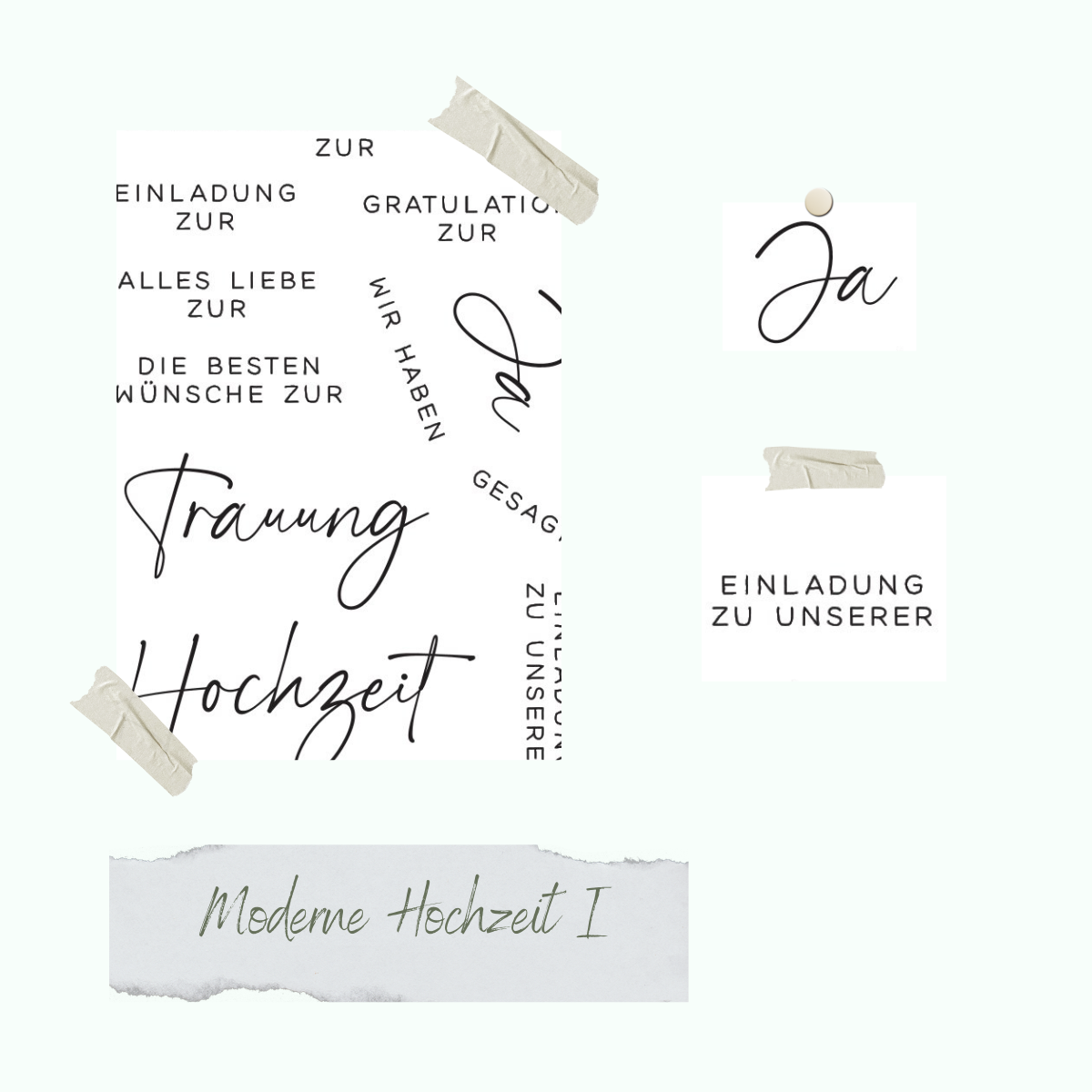 Stempelset - Moderne Hochzeit I Stempelset - Moderne Hochzeit I