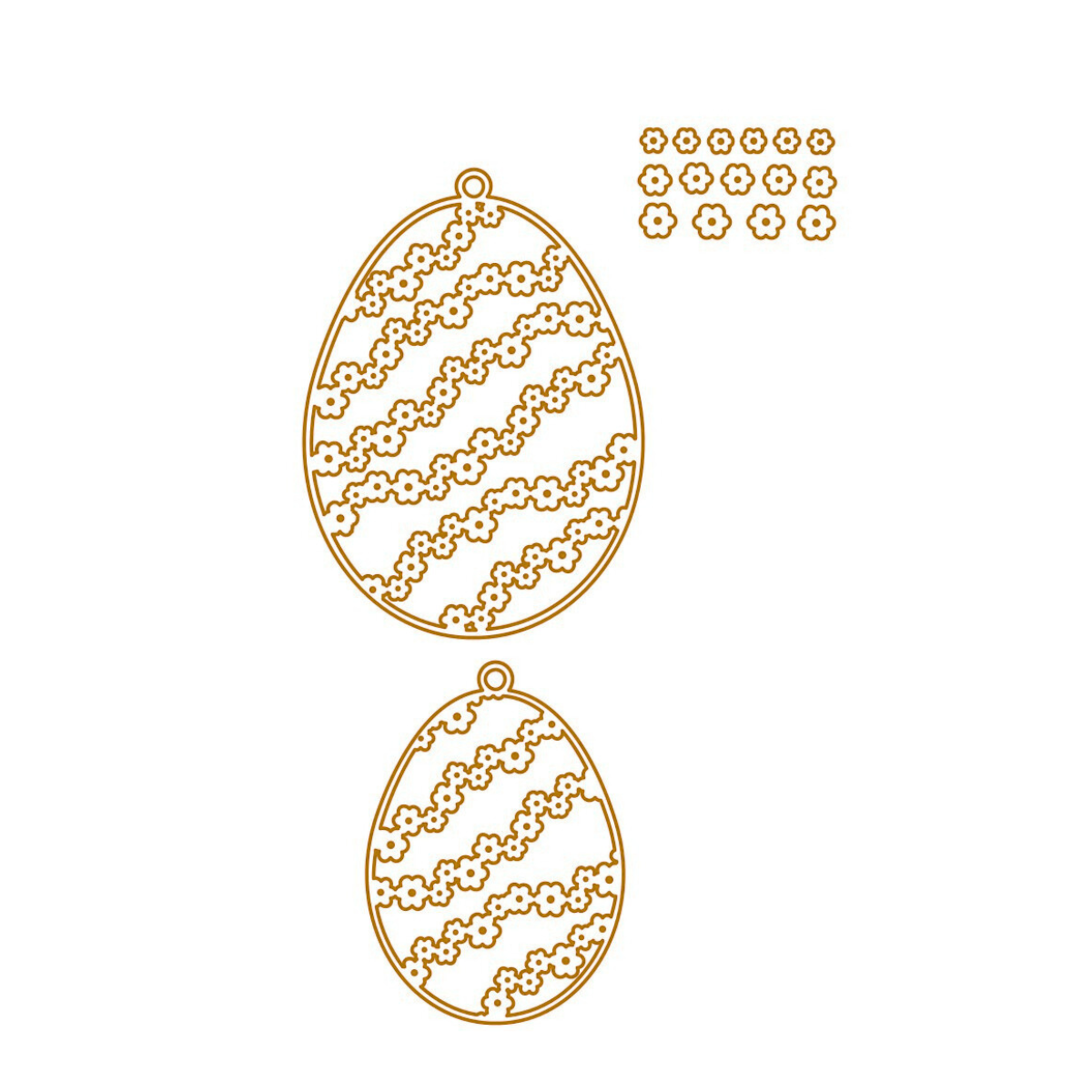 Die - Blütenreihen Ostereier 