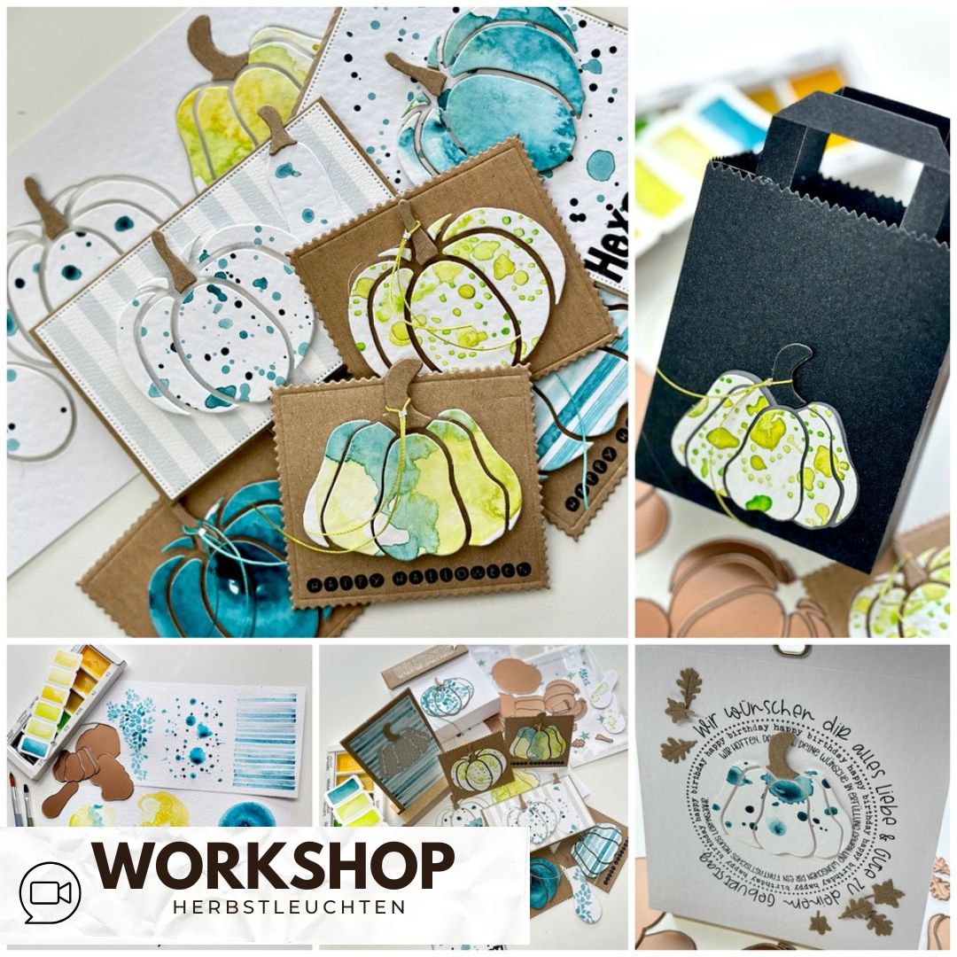 Zoom Workshop Aquarell trifft Kreativwerkstatt - Herbstleuchten am 06.10.2026