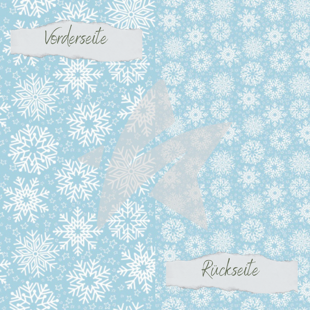 CD-DP-586-Designline-Schneeflocken-blau Designpapier - Designline - Schneeflocken - Blau - Beidseitig bedruckt