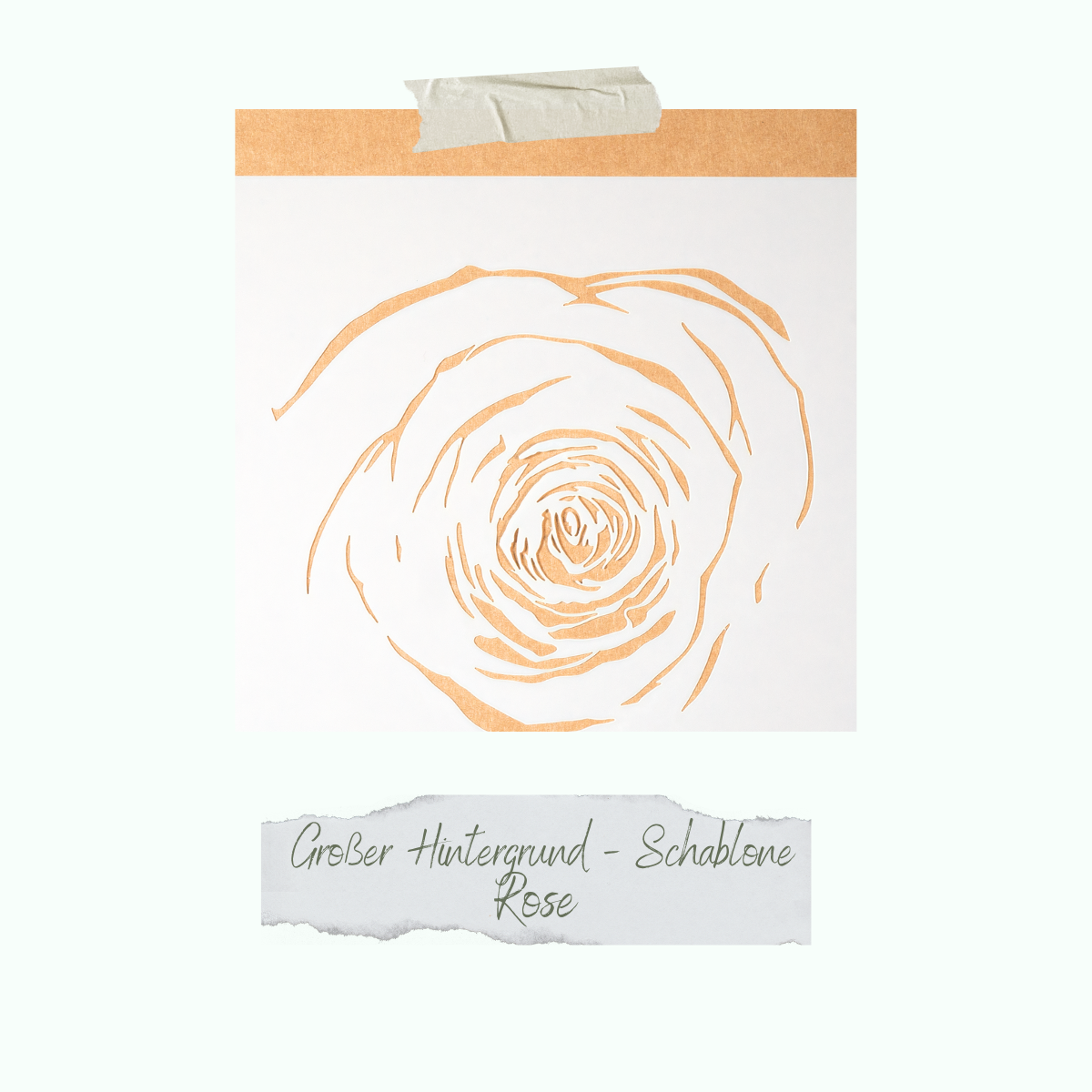 CD-SC-076_Grosser-Hintergrund-Rose Schablone - Großer Hintergrund - Rose