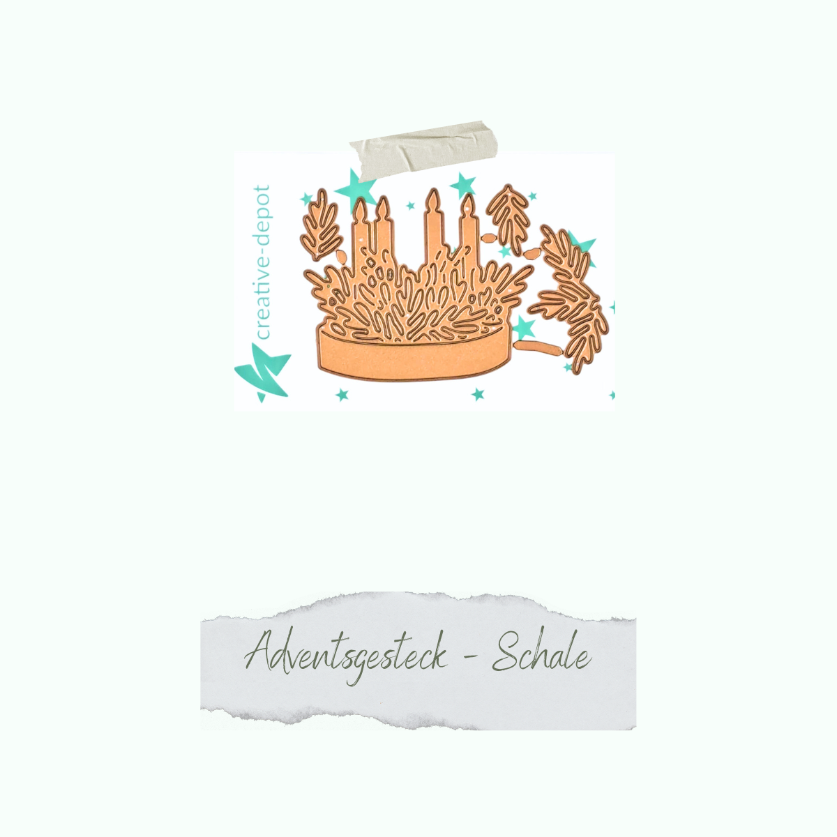 CD-Die-1041 Die - Adventsgesteck - Schale