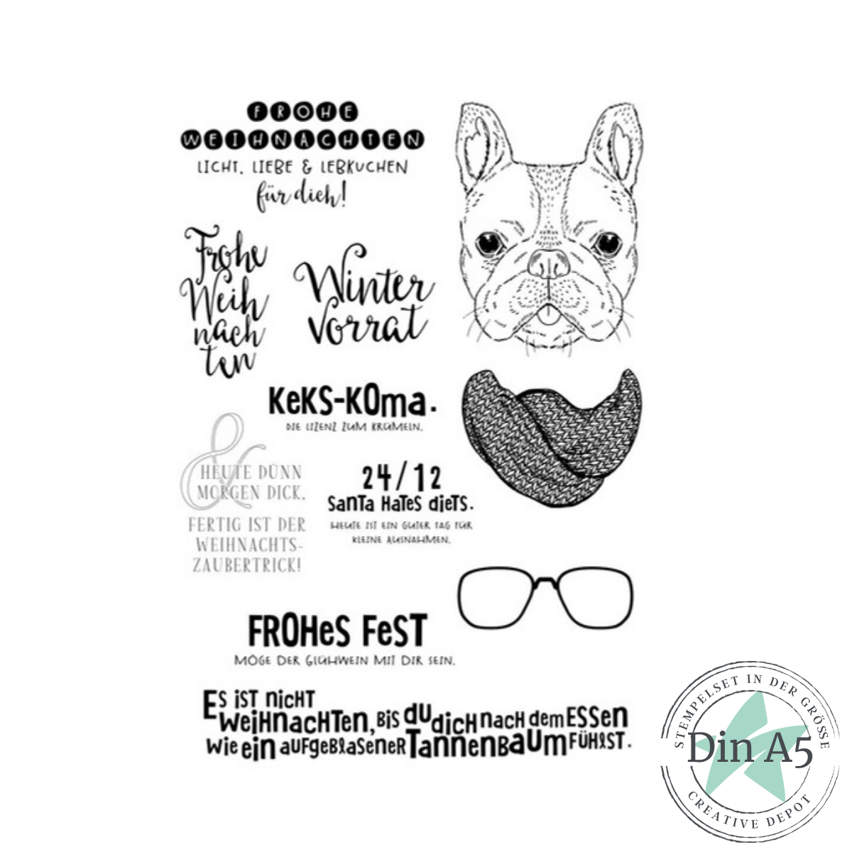 Stempelset - Bulldogge Barney