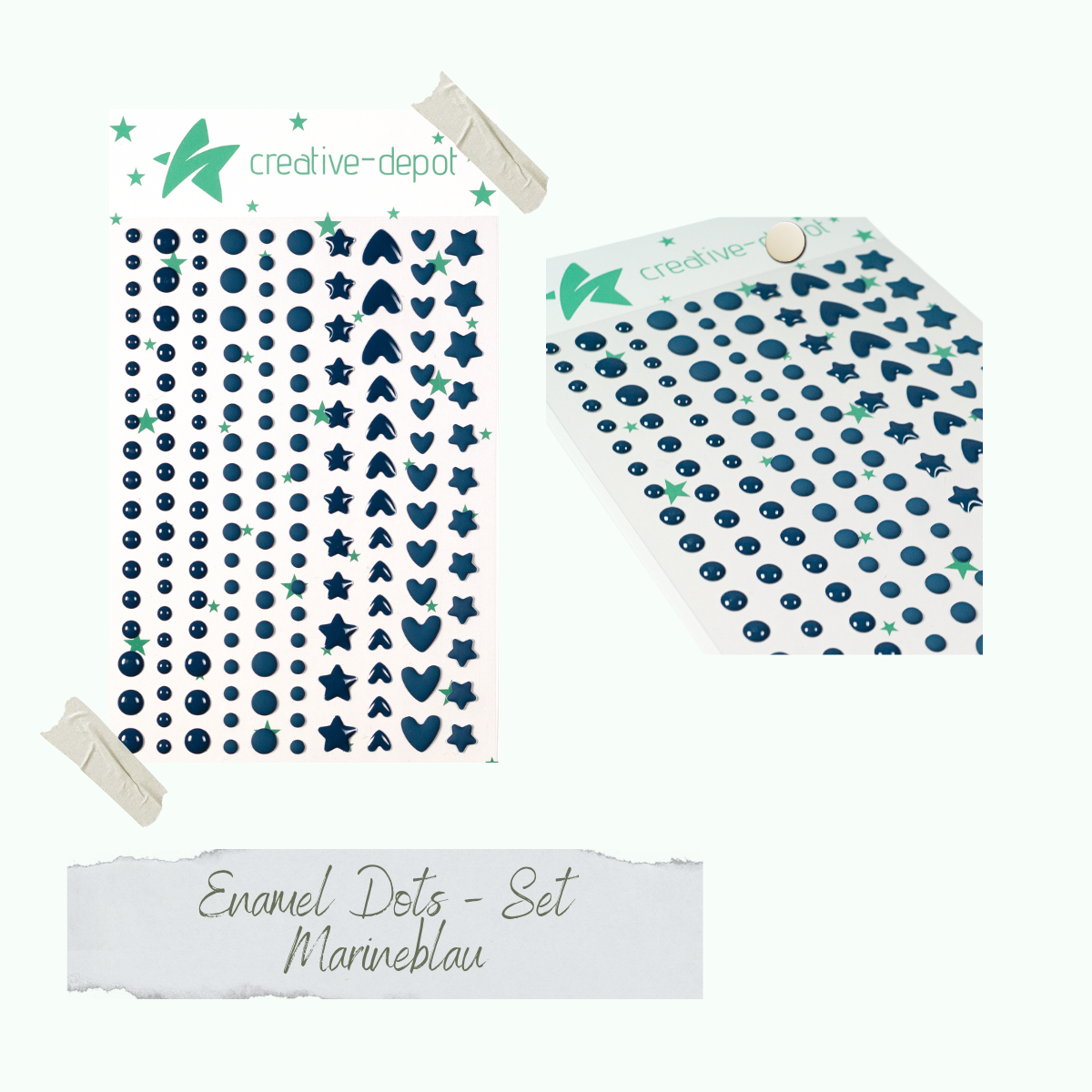 CD-ED-047_Marineblau Enamel Dots - Marineblau