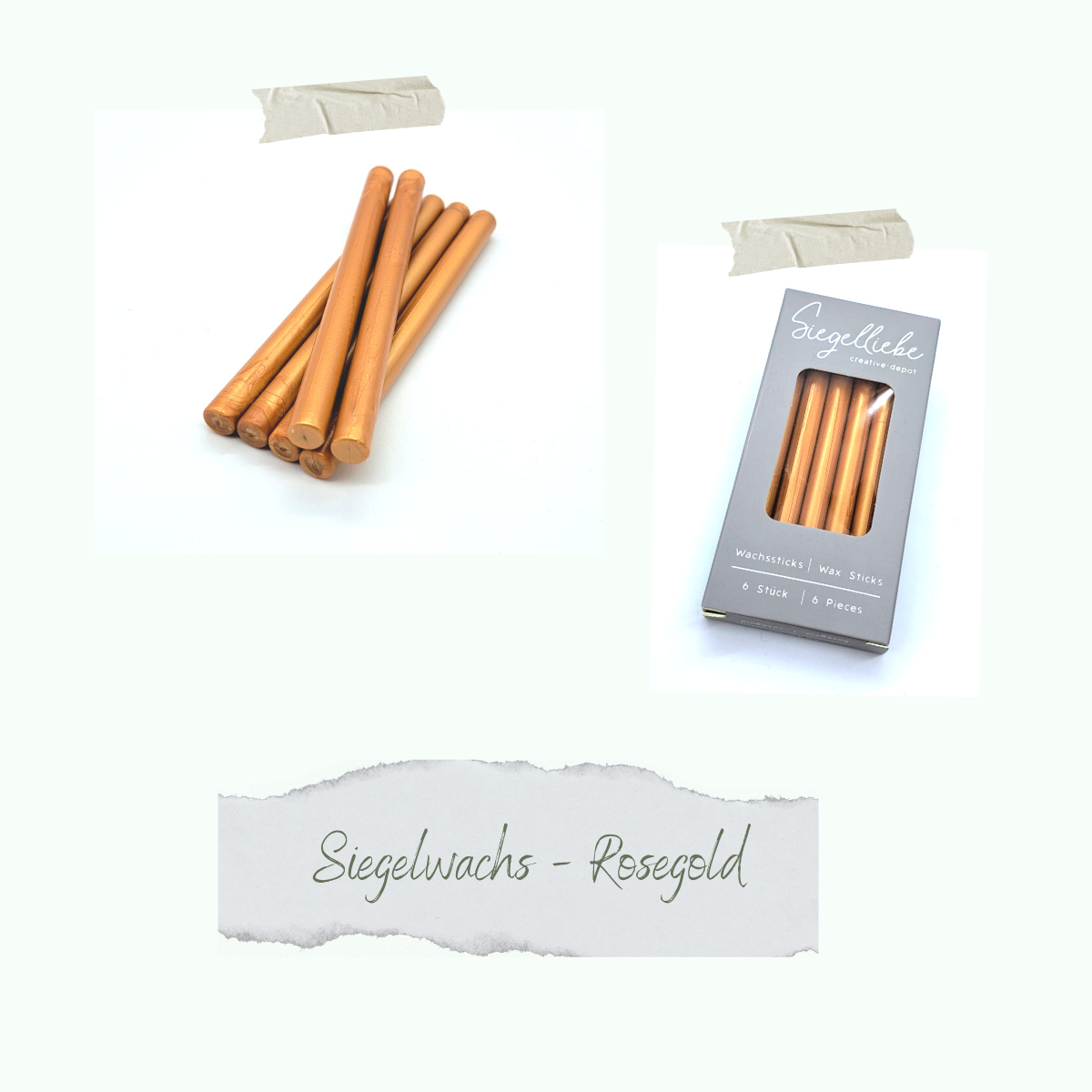 Wax sticks - Rose gold - Siegelliebe