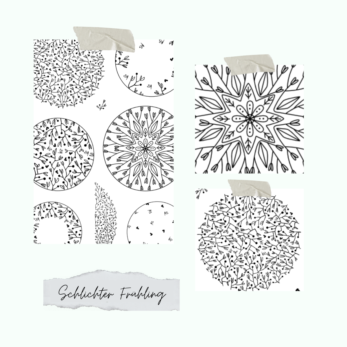 Schlichter-Fr-hling Set de tampons - Schlichter Frühling
