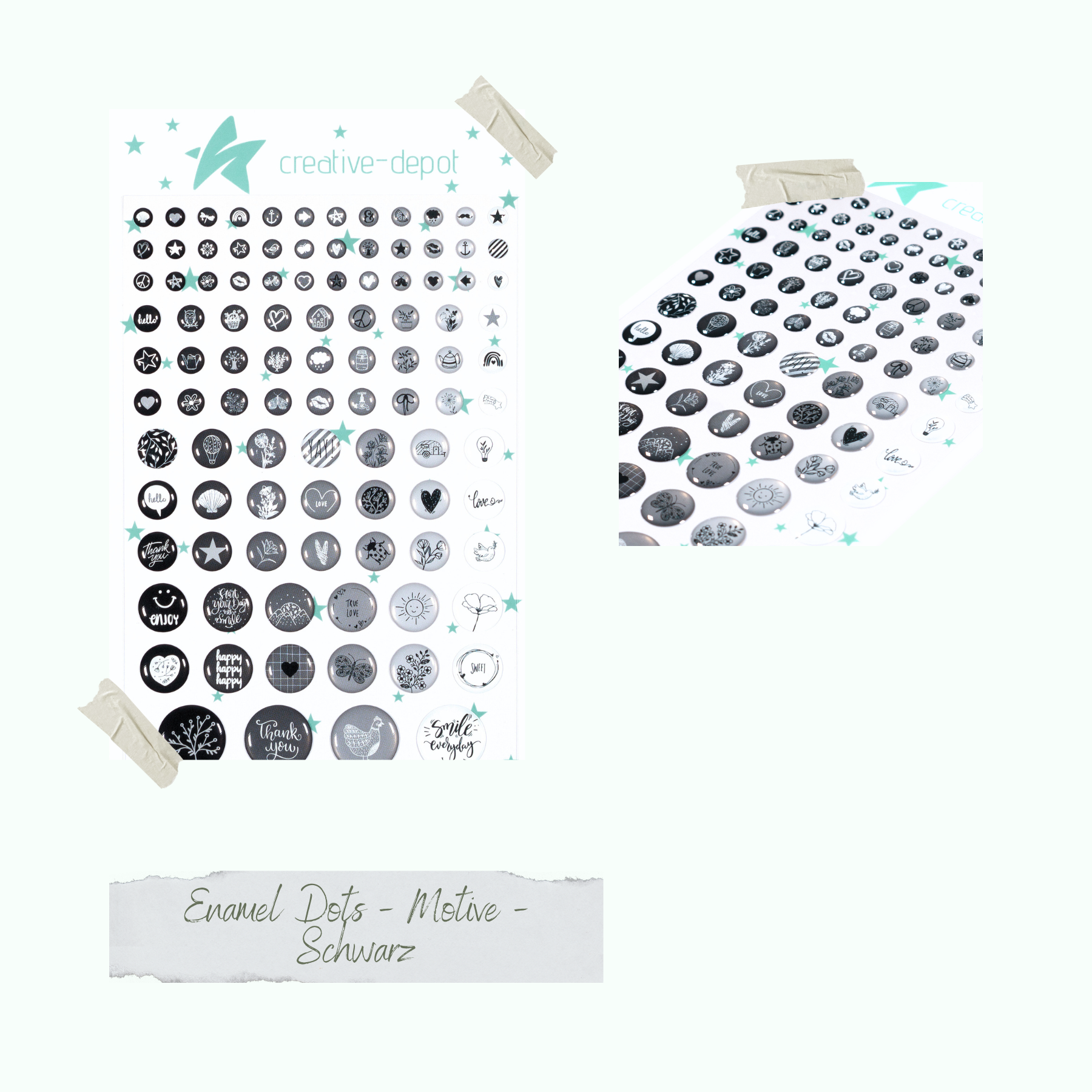 Enamel Dots - Motive - Schwarz Enamel Dots - Motive - Schwarz