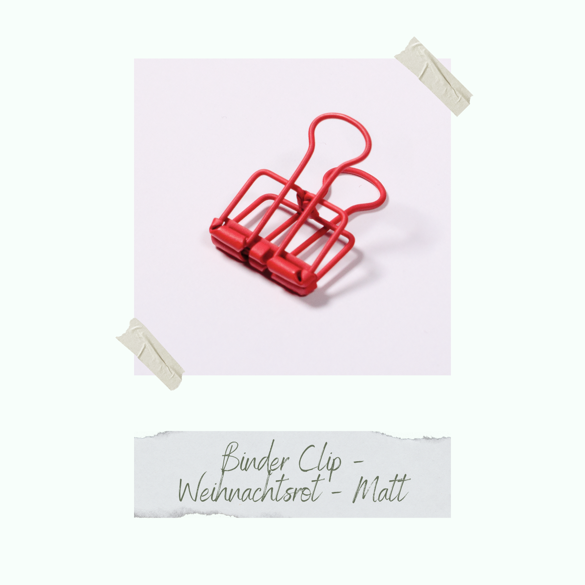 CD-ZB-029_Binder-Clip-Weihnachtsrot-Matt-einzeln