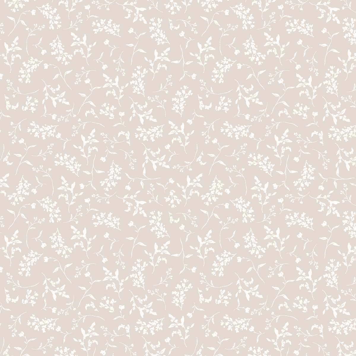 Designpapier - Blütenzweige auf Beige