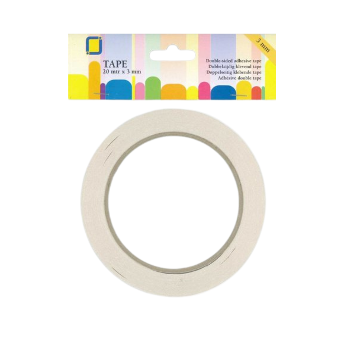 Jeje - Ruban adhésif double face - très résistant - 3 mm x 10 m