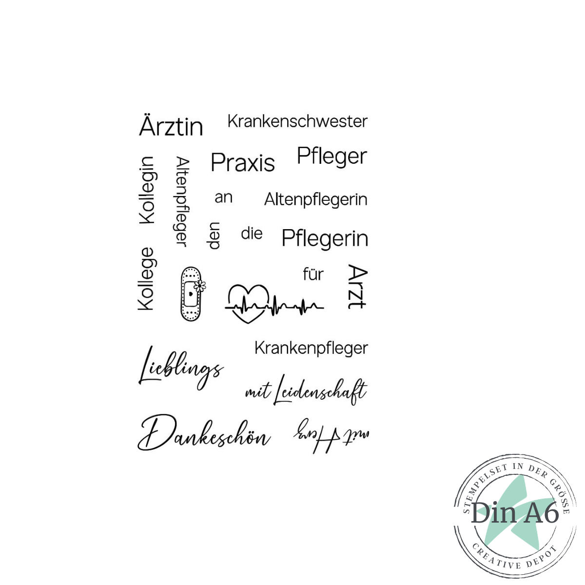 Stempelset - Helfer aus Leidenschaft