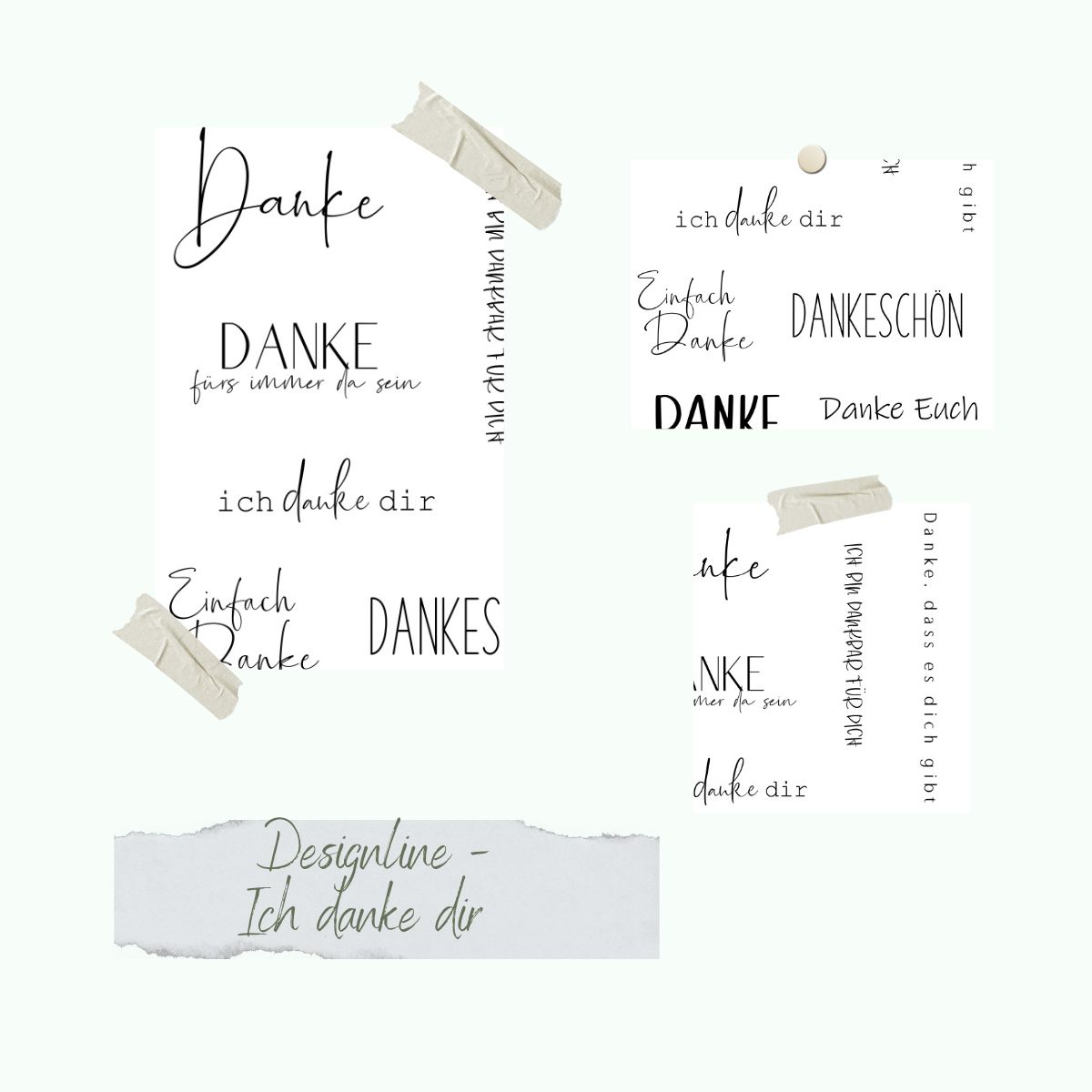 Stamp set - Designline - Ich danke dir