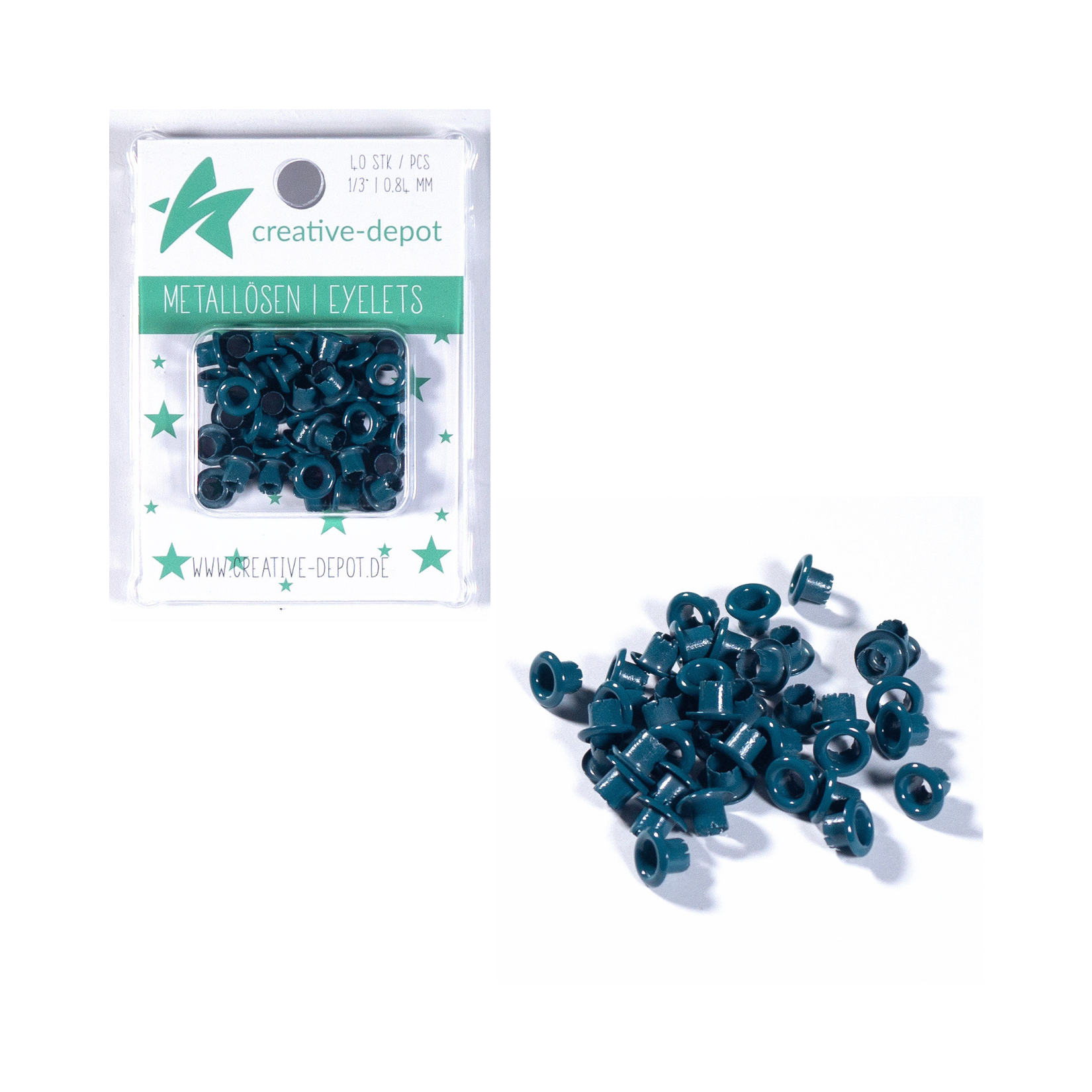 Eyelets - Pfauenblau - 8mm