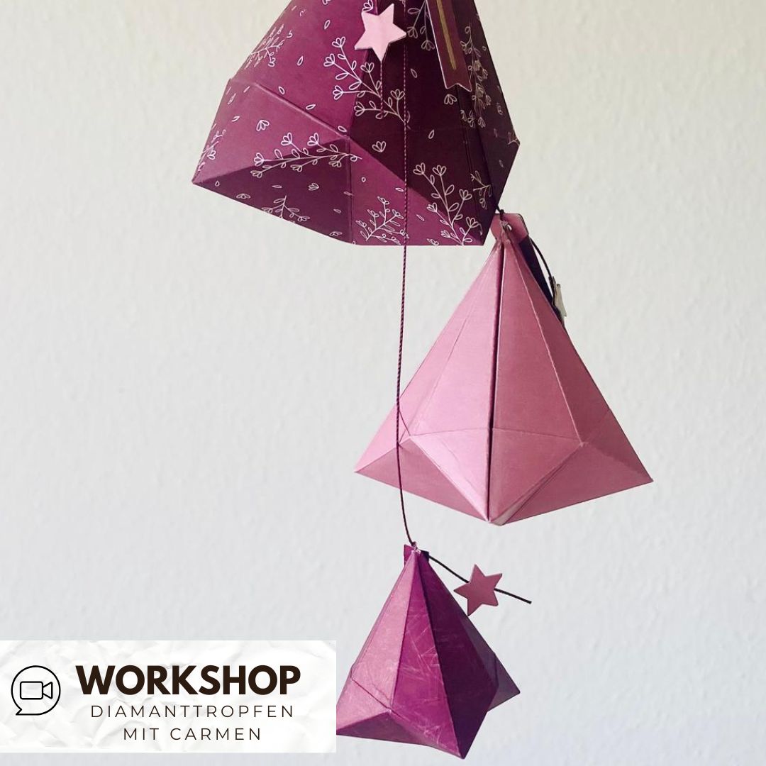 Zoom Workshop - #tuwasnettesTag 05.10.2025 - Diamanttropfen Hängerchen mit Carmen