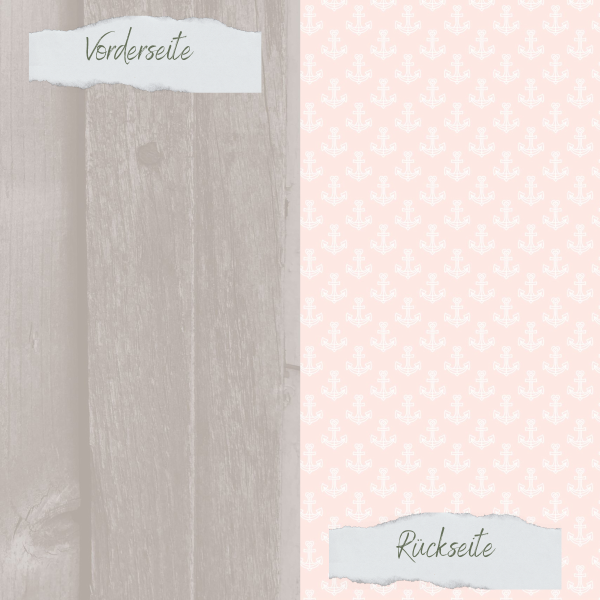 Papier design - Scrapliebe - Lüttes Glück - Ancre - Imprimé recto-verso