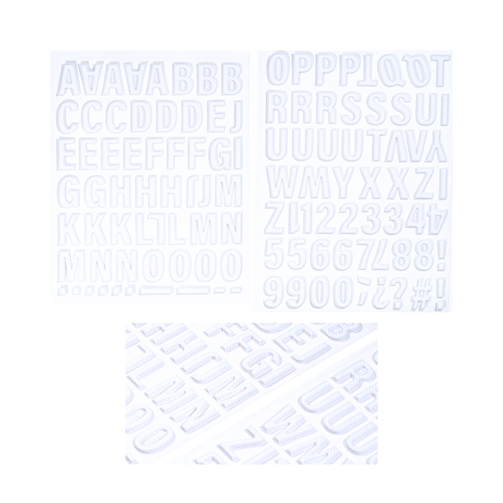 Puffy Sticker - ABC - Baby Blau - Pünktchen