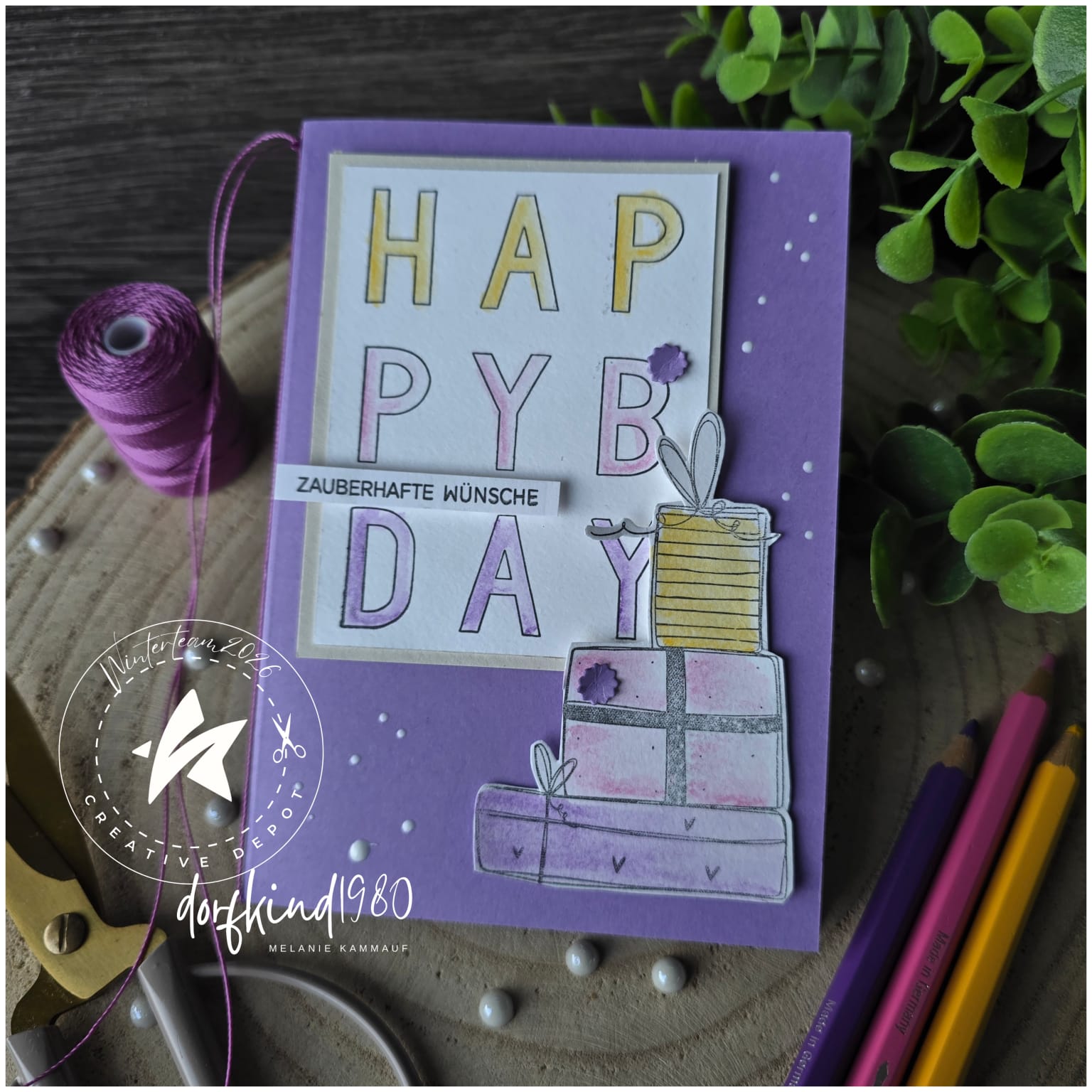 Stempelset - Carolas Layerspaß - Happy Bday - Outline
