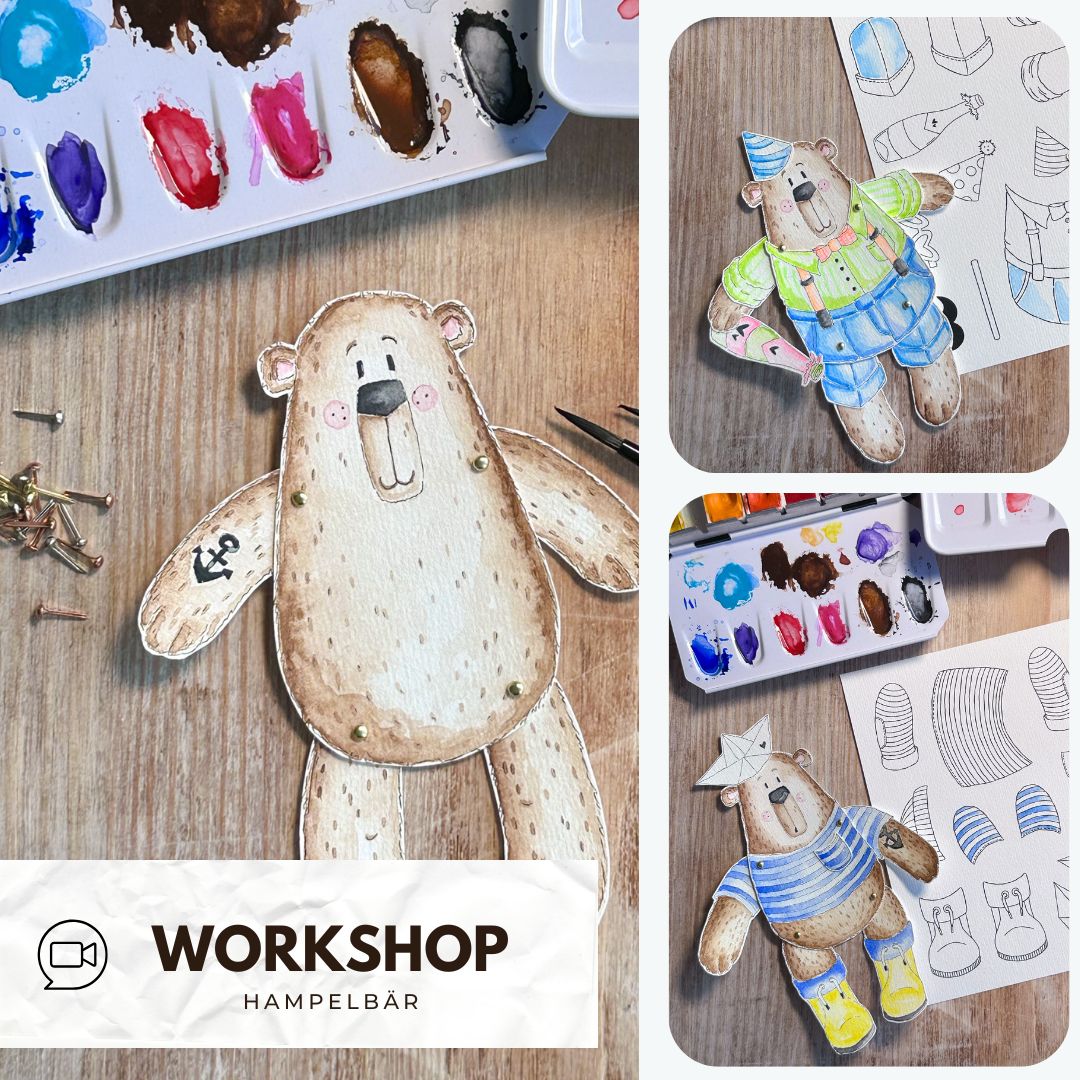 Zoom-Workshop Treeebird Hampelbär – Kleidung colorieren 23.01.2026