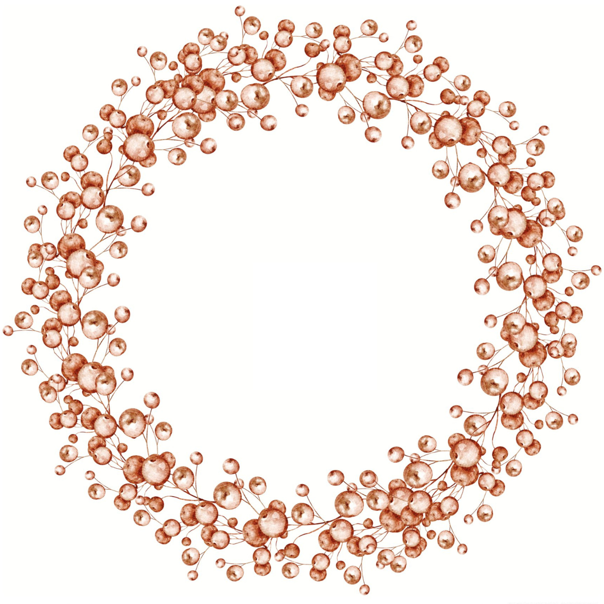 Designpapier - Feiner Beerenkranz