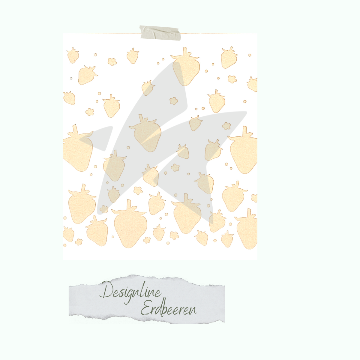 SC-018-Designline-Erdbeere Schablone - Designline - Erdbeere