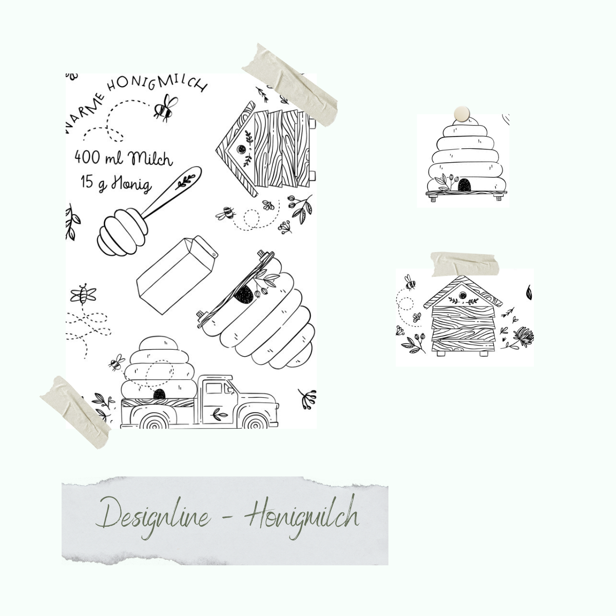 Stempelset - Designline - Honigmilch