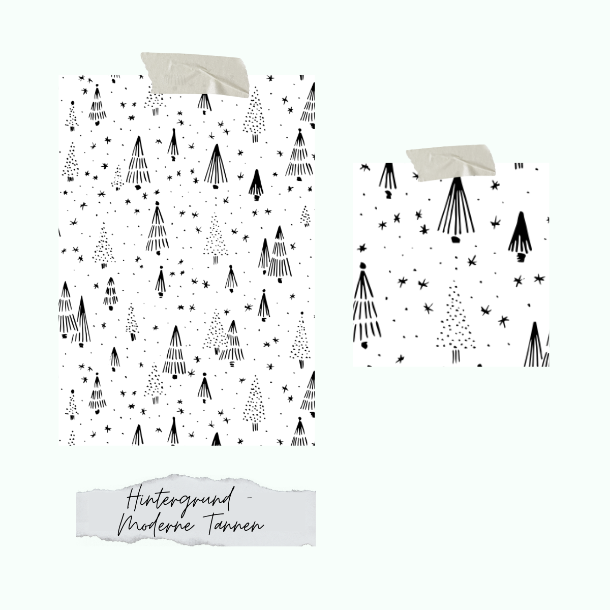Hintergrund-Moderne-Tannen Set de tampons - Fond- Sapins modernes - Jusqu'à épuisement des stocks seulement