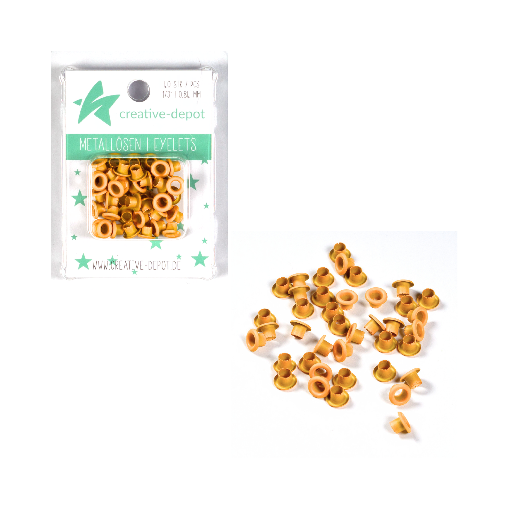 Eyelets - Curry - Matt - 8 mm