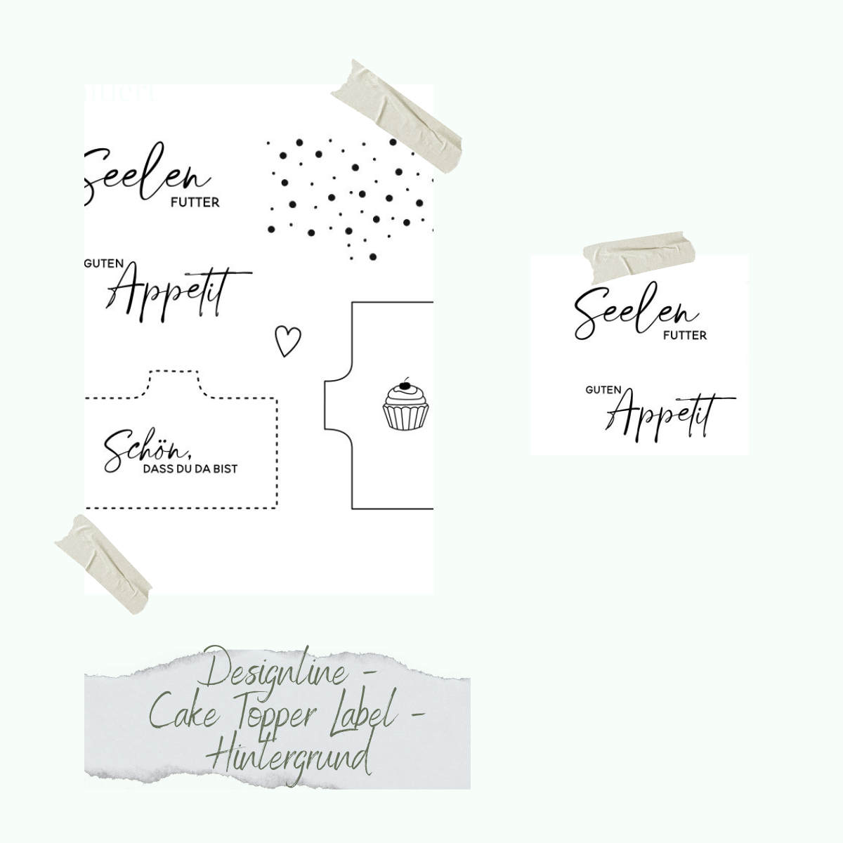 Stempelset Designline - Cake Topper Label - Hintergrund Stempelset Designline - Cake Topper Label - Hintergrund