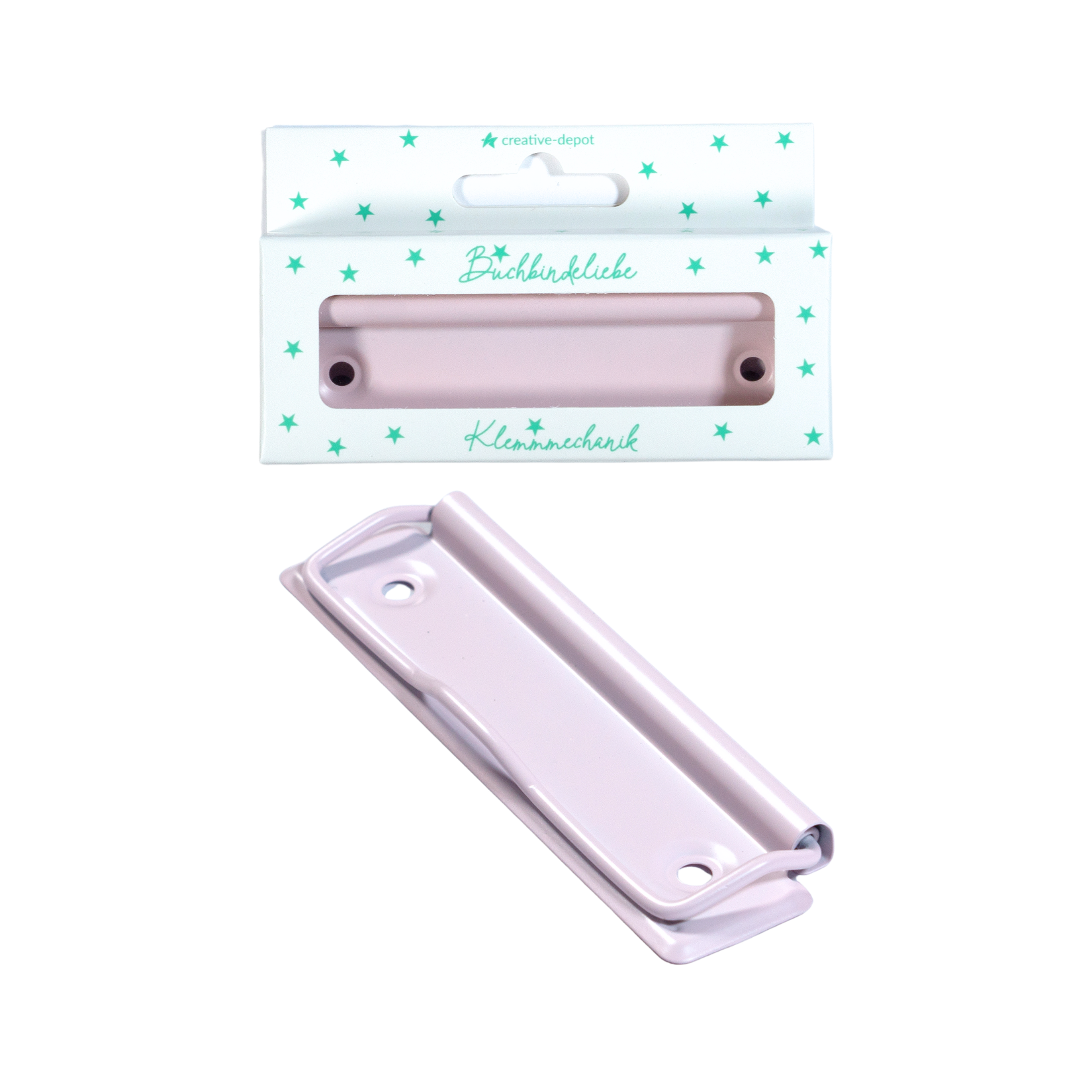 Klemmmechaniken - Baby Rosa - Matt - Buchbindeliebe - 3 Stück inkl. Nieten