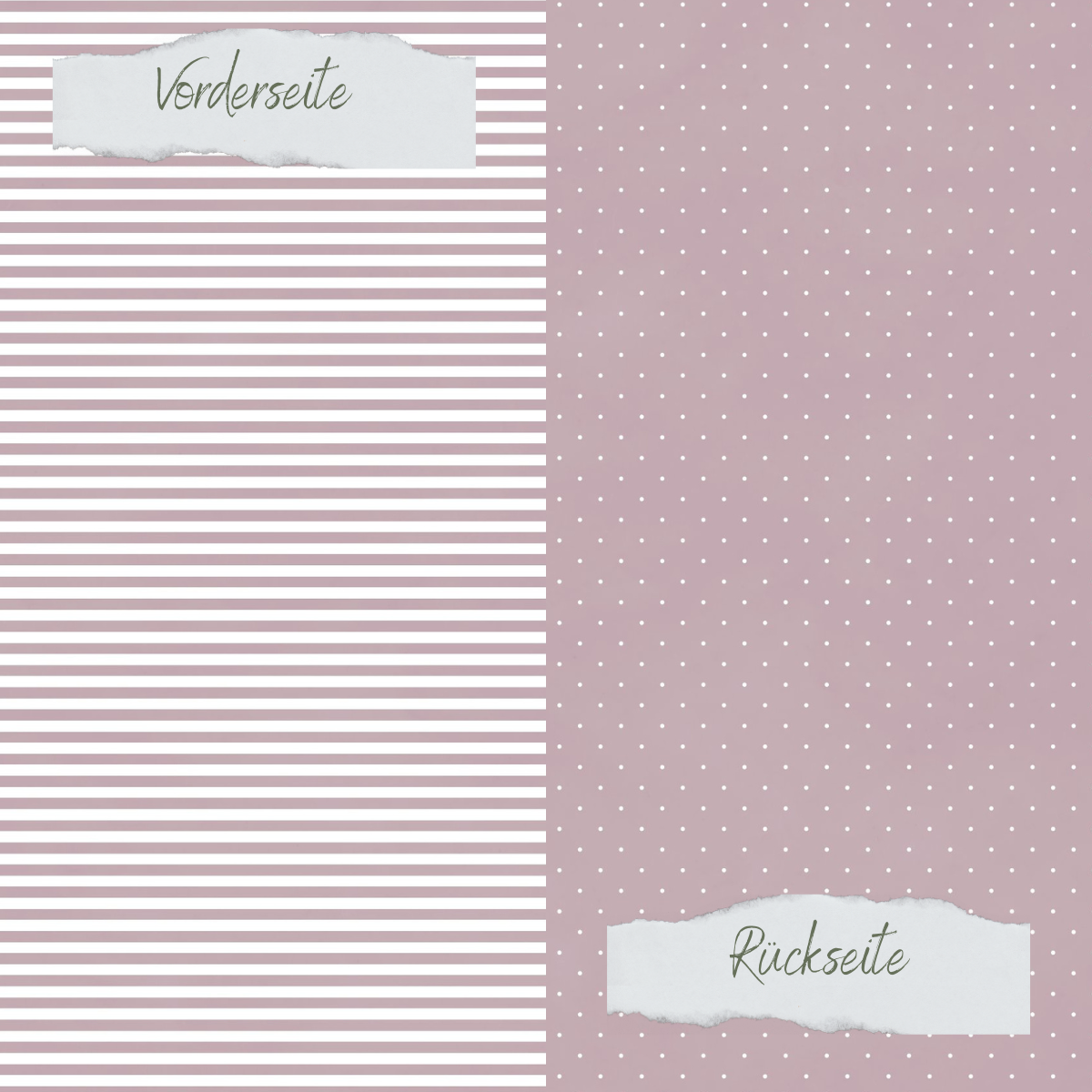 Papel de diseño - Basic - Heide - Mini Pünktchen + Schmale Streifen - Doppelseitig bedruckt Papel de diseño - Basic - Heide - Mini Pünktchen + Schmale Streifen - Doppelseitig bedruckt