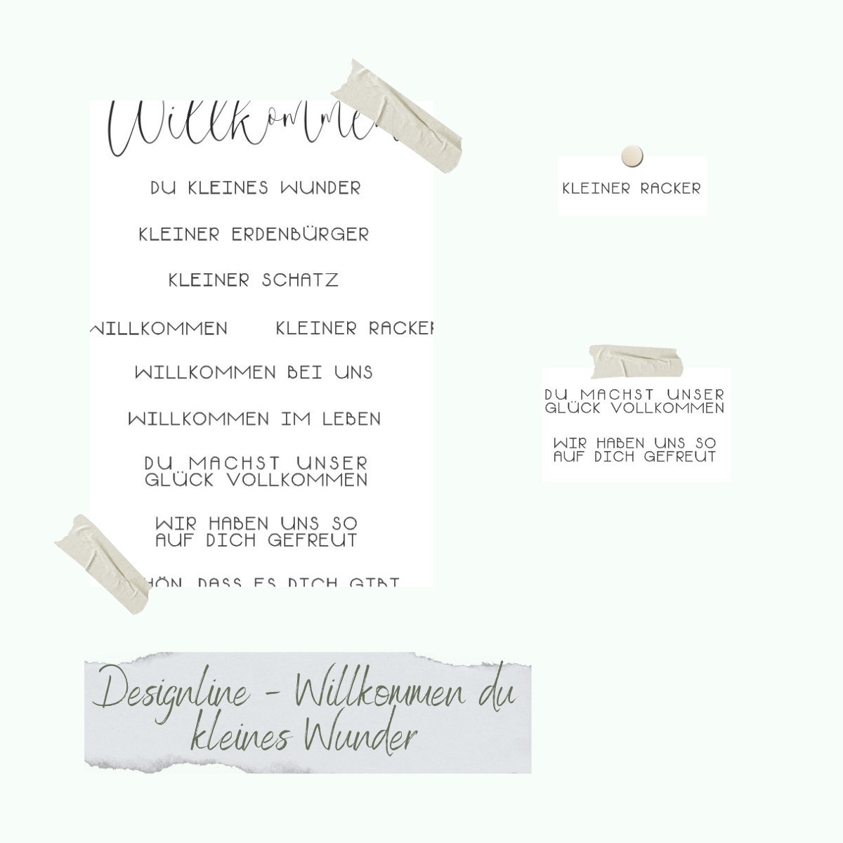 Stempelset - Designline - Willkommen du kleines Wunder Stempelset - Designline - Willkommen du kleines Wunder