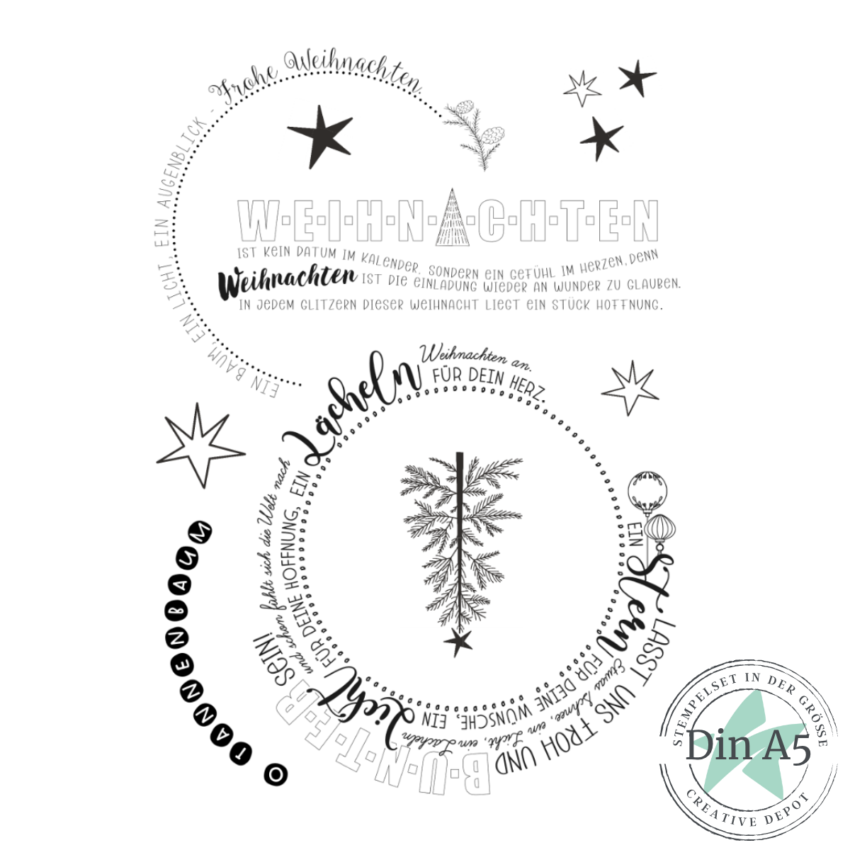 Stempelset - O Tannenbaum - Kreistexte