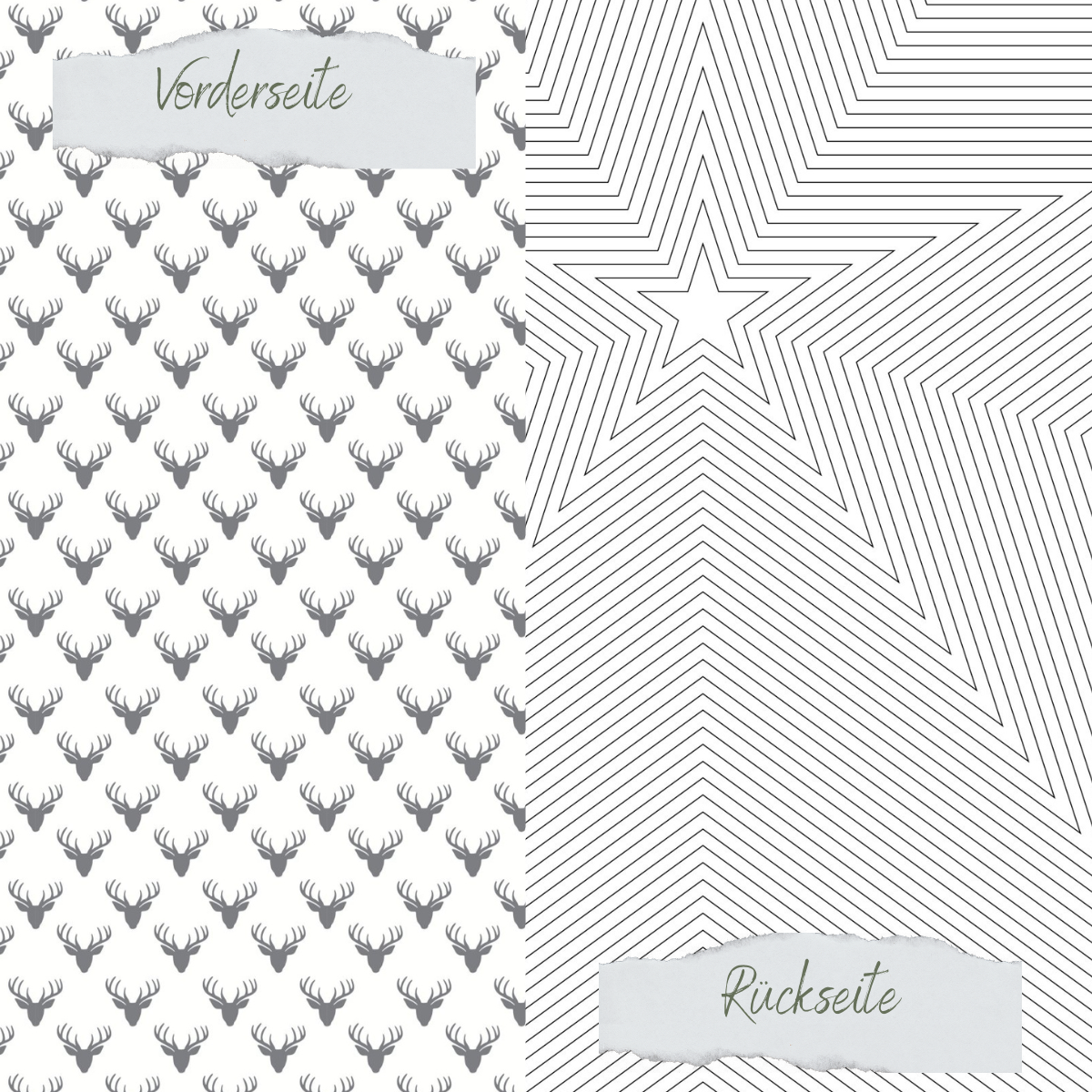 Designpapier - Scrapliebe - Dezembertagebuch - Sternhintergrund fein - Schwarz - Doppelseitig bedruckt