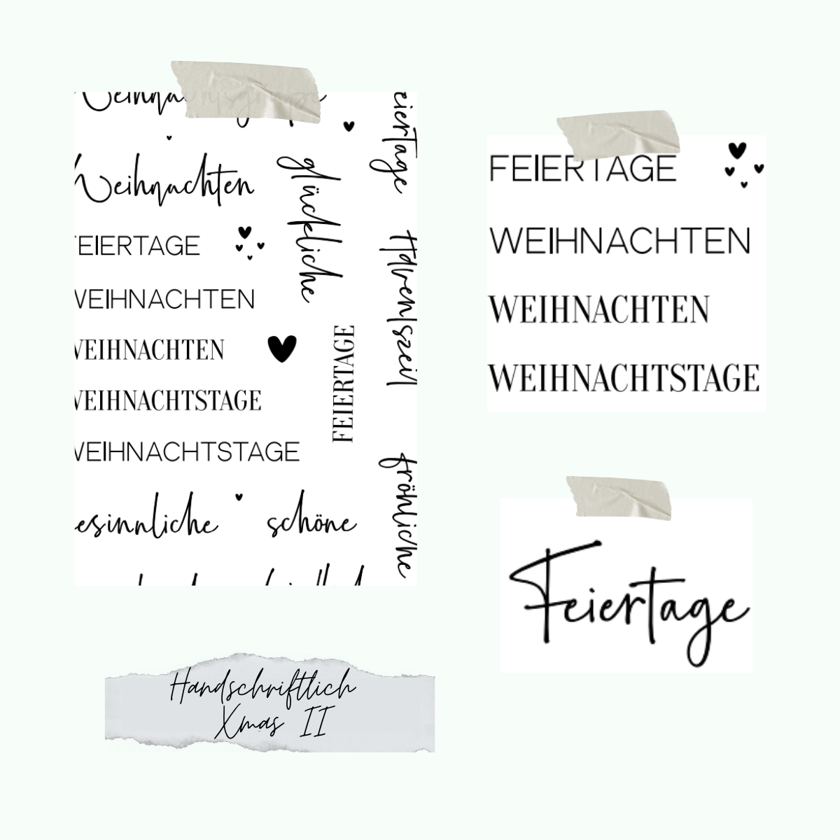Handschriftlich-Xmas-II Stempelset Handschriftlich - Xmas II
