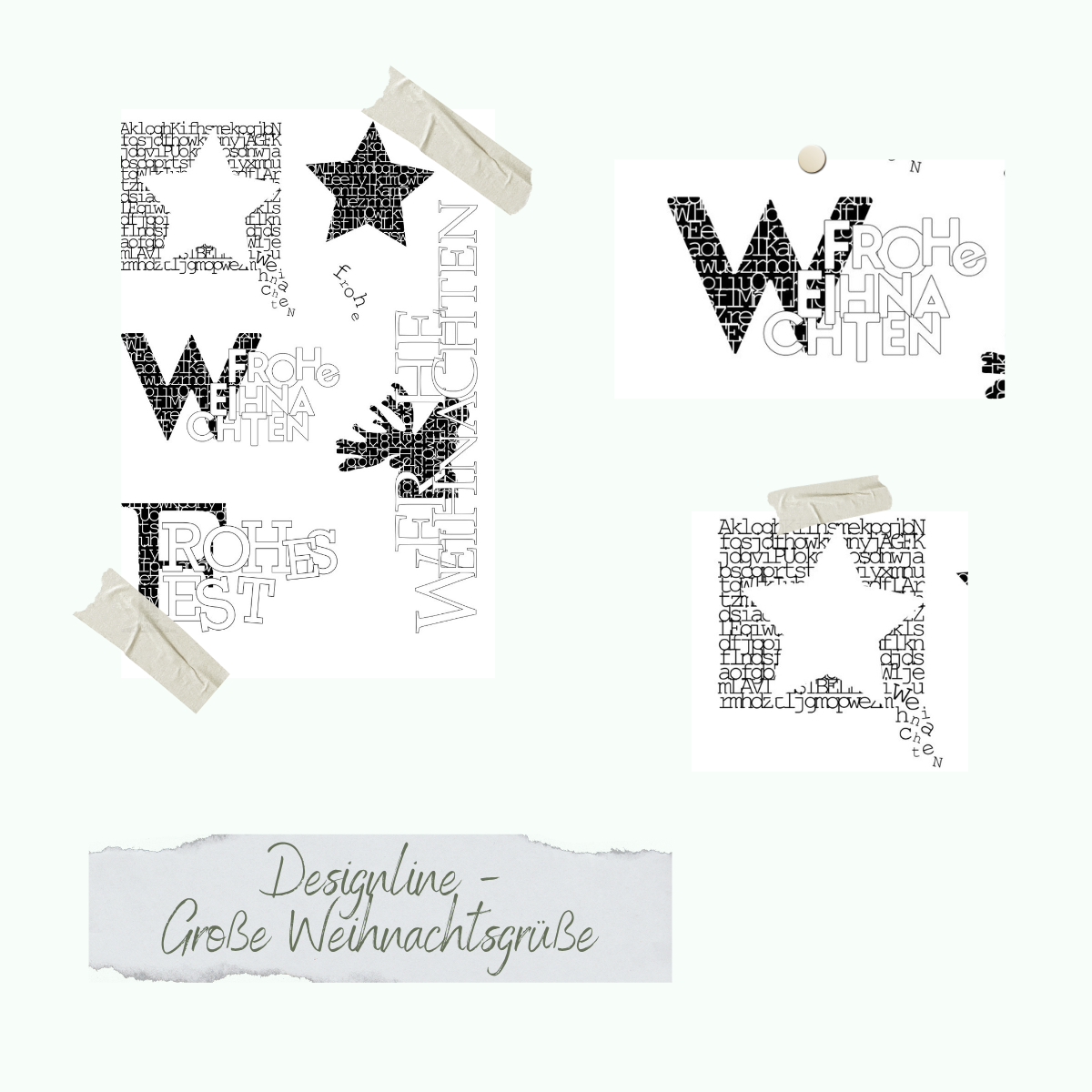 Stamp set - Designline - Große Weihnachtsgrüße