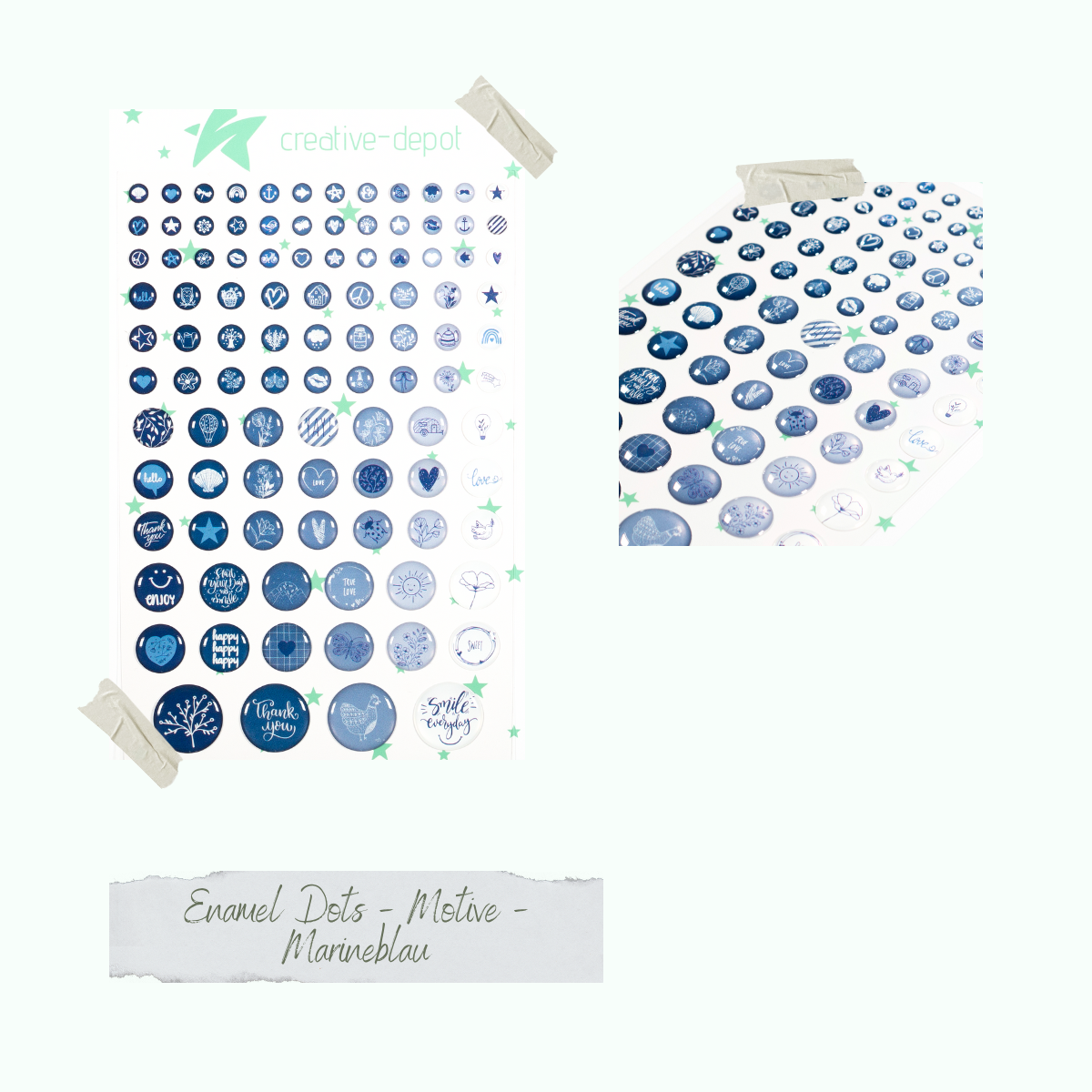 CD-ED-134_Enamel-Dots-Motive-Marineblau Enamel Dots - Motive - Marineblau