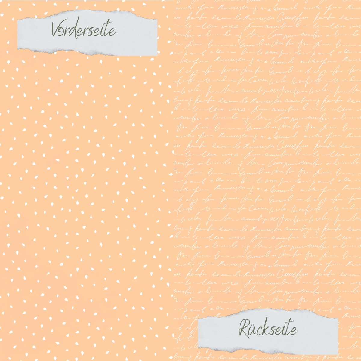 Papel de diseño - Basic - Aprikosenmousse - Apfelkernchen + Schrift - Doppelseitig bedruckt    Papel de diseño - Basic - Aprikosenmousse - Apfelkernchen + Schrift - Doppelseitig bedruckt