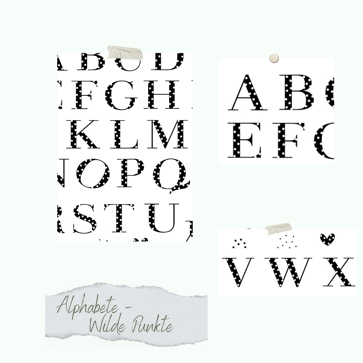 Alphabet-wilde-Punkte Stempelset - Alphabet - wilde Punkte